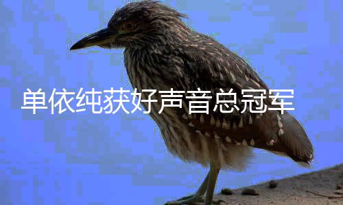 名单排名前五0中冠军国好单依年度人员音总好声纯获声音