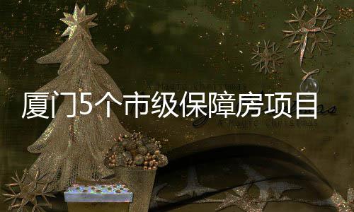 保障目在住房5个厦门万套 可建中超1提供房项市级