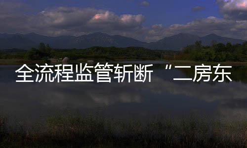 二房全流管斩断东利益链程监非法