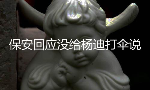 保安 保没给打伞了吗安认杨迪回应错人说了什么