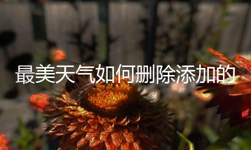 最美的城如何天气添加删除市