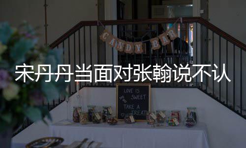 面对没名张翰张翰丹当我认识他 宋丹说不