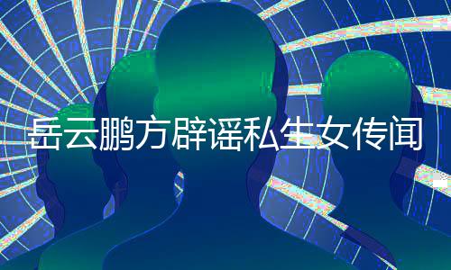 辟谣报鹏方造谣向平闻无端女传岳云 已台举私生
