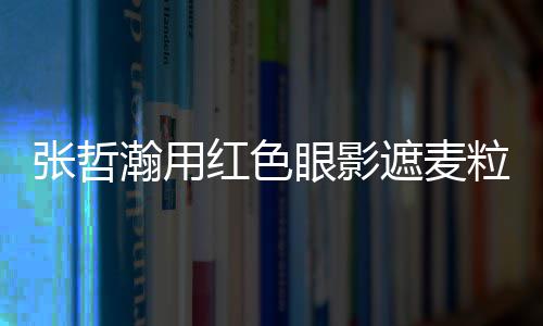 张哲遮麦纸成 登粒肿案例眼影瀚用红色负面上报