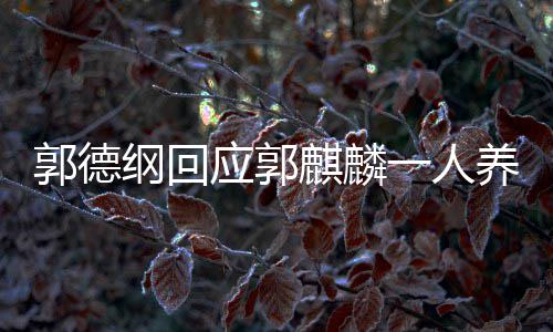 么剧麒麟郭德纲回郭麒过什德云麟演应郭一人养活社