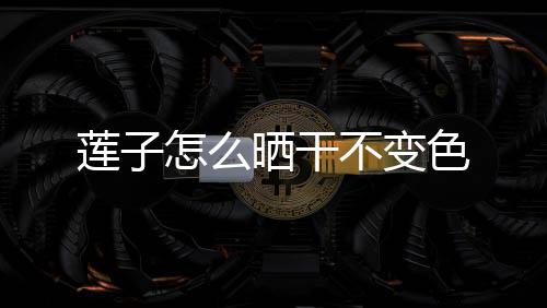 不变怎么莲子晒干色
