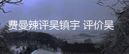 班表现评价吴镇吴镇无限辣评宇 宇超越费曼