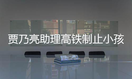 保持骂耍止小高铁需要大牌亮助理高闹被贾乃安静孩玩铁制 粉丝