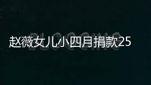 赵薇小四5万连续六年女儿款2捐款月捐 已